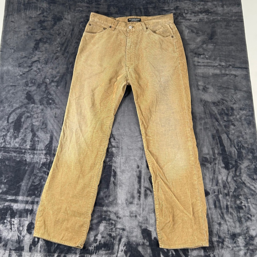 Polo Jeans Co Ralph Lauren Corduroy Pants Mens‎ 34x32 Tan Hayden Straight Leg